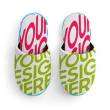 Cargar imagen en el visor de la galería, Pantuflas de estar por casa de algodón para niños totalmente estampadas aptas para niñas y niños personalizado con patrón foto texto