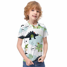 Cargar imagen en el visor de la galería, Camiseta manga corta suave estampada para niños ET023 Personalizada con Impresión Completa de una imagen con Foto Logo Patrón Texto