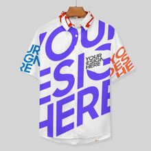 Cargar imagen en el visor de la galería, Camisa de manga corta para hombre con bolsillo en el pecho B339 personalizado con patrón foto texto (impresión de imágenes múltiples)