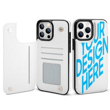 Cargar imagen en el visor de la galería, Fundas para Apple 13 con tapa Bolsillo de tarjeta de cuero Compatible con iPhone13 mini iPhone 13 Pro Max 3C0705096 Personalizado Personalizada con Foto, Texto o Logo