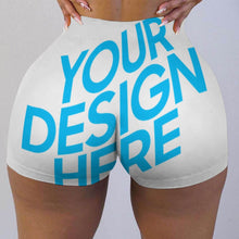 Cargar imagen en el visor de la galería, Pantalones Cortos de Yoga Leggings de Ejercicio Deportes para Mujer K38 Personalizados con Impresión Completa con Foto Logo Patrón Texto