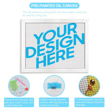 Cargar imagen en el visor de la galería, Pintura de diamantes/Lienzo/Imagen con Marco interior Versión horizontal travesero (cuadrado) GY0903437 Personalizado,Personalizada Con Foto,Logo O Texto