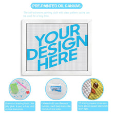 Cargar imagen en el visor de la galería, Pintura de diamantes/Lienzo/Imagen con Marco interior, Versión horizontal travesero (redondo) GY0903435 Personalizado,Personalizada Con Foto,Logo O Texto