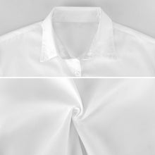 Cargar imagen en el visor de la galería, Blusa de camisa de ocio para mujer camisa de manga larga personalizado con patrón foto texto (impresión de imágenes múltiples)