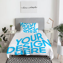 Cargar imagen en el visor de la galería, Juego de Cama de Dos Piezas con Diseño Personalizado Personalizada de Tus Nombres o Fotos