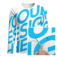 Cargar imagen en el visor de la galería, Sudadera / Camiseta manga larga bolsillo pecho para hombre ELREV2 Personalizada con Impresión Completa de una imagen con Foto Logo Patrón Texto