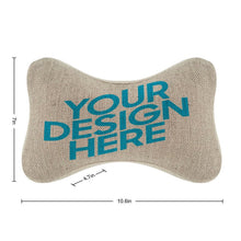 Cargar imagen en el visor de la galería, Almohada de Huesos Un Par de Algodón y Lino con Impresión Digital Personalizada con Tus Fotos o Patrones