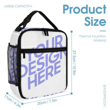 Cargar imagen en el visor de la galería, Bolsa de Almuerzo / Reutilizable Lonchera / Bolsa Térmica para Adultos Niños para Escuela Oficina Trabajo XB0602058 Personalizada Impresion Completa de Una Imagen con Foto Logo Patrón Texto