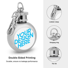 Cargar imagen en el visor de la galería, Petaca Pequeña de Alcohol (Pegatinas de Acrílico) con Diseño Personalizado Personalizada de Tus Imágenes o Textos