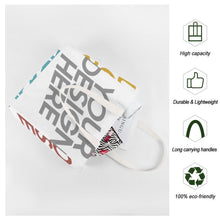 Cargar imagen en el visor de la galería, Bolsa de Lona Informal / Bolso Tote de Tela con Estampado Capacidad Grande para Mujeres Niñas Estudiantes para Compras Oficina XB0601052 Personalizada con Impresión Completa de Múltiples Imágenes con Foto Texto Patrón