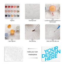 Cargar imagen en el visor de la galería, Pintura al óleo digital /Lienzo/Imagen/Cuadro con Marco interior (versión horizontall) GY0903427 Personalizado,Personalizada Con Foto,Logo O Texto