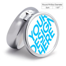 Cargar imagen en el visor de la galería, Pastillero Redondo Metálico Portátil JJ0521023 Personalizado Impresión con Foto Logo Patrón Texto Imágen