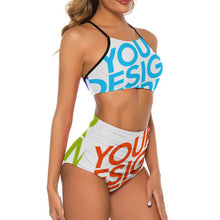Cargar imagen en el visor de la galería, Bandeau Bikini con cintura alta para mujer BK2085 Personalizado con Impresión Completa con Foto Logo Patrón Texto