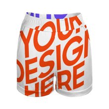 Cargar imagen en el visor de la galería, Shorts deportivos Pantalones cortos casuales elásticos para mujer DP Personalizados con Impresión Completa de múltiples imágenes con Foto Logo Patrón Texto
