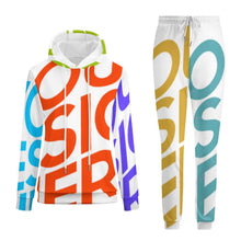 Cargar imagen en el visor de la galería, Conjunto de sudadera con capucha casual para mujer 4T03 Personalizado con Impresión Completa de múltiples imágenes con Foto Logo Patrón Texto