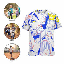 Cargar imagen en el visor de la galería, Camiseta manga corta con estampado para niños adolescentes FS0803092 Personalizada con Impresión Completa con Foto Logo Patrón Texto