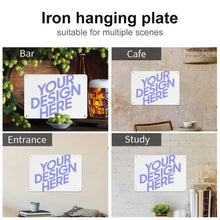 Cargar imagen en el visor de la galería, Cuadro Colgante de Hojalata Decoración Adorno de Pared Versión Horizontal 14*20cm GY0903989 Personalizado Impresion Completa de Una Imagen con Foto Logo Patrón Texto