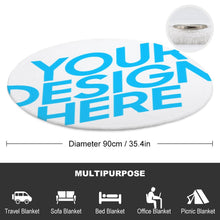 Cargar imagen en el visor de la galería, Manta Redonda Infantil para Niños Bebés con Diseño Personalizado de Tus Imágenes o Textos