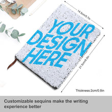 Cargar imagen en el visor de la galería, Cuaderno de lentejuelas para niñas y niños BG1613016 Personalizado Personalizada con Foto, Texto o Logo
