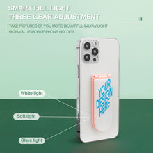 Cargar imagen en el visor de la galería, Soporte de Luz de relleno para selfie portalámparas del teléfono móvil ligero 3C0708005 Personalizado Personalizada con Foto, Texto o Logo