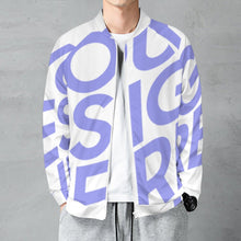 Cargar imagen en el visor de la galería, Chaqueta Deportiva Redondo Cuello con Cremallera Hombre WY10 Personalizada con Impresión Completa de Una Imagen con Foto Logo Patrón Texto