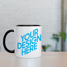 Cargar imagen en el visor de la galería, Taza de Cerámica Asa y Interior de Color Cambiado JJ0504002 Personalizada con Foto Logo Patrón Texto