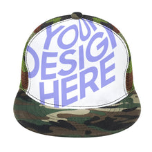 Cargar imagen en el visor de la galería, Gorra de Béisbol con Borde Plana Ajustable Snapback para Mujer Hombre FS0809061 Personalizada Impresión de Una Imagen con Foto Logo Patrón Texto