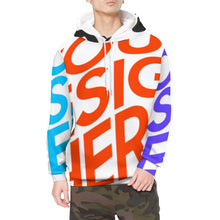 Cargar imagen en el visor de la galería, Sudadera de Forro Polar con Capucha Deportiva de Felpa para hombre FS0816072 Personalizada con impresión completa de múltiples imágenes con Foto Logo Patrón Texto