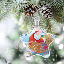 Cargar imagen en el visor de la galería, Adornos para Navidad adorno colgante con forma de estrella adornos festivos para fiestas Personalizado con Foto Texto o Logo