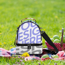 Cargar imagen en el visor de la galería, Bolsa de Almuerzo de Doble Capa con Correa Escolar para Infantil Mujer Trabajo XB0602047 Personalizada Impresion Completa de Múltiples Imágenes con Foto Logo Patrón Texto