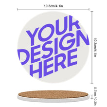 Cargar imagen en el visor de la galería, Posavasos Redondo de Cerámica con Impresión Directa UV de Diseño Personalizado Personalizada con Foto, Texto o Logo