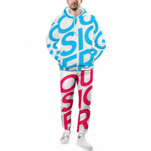 Cargar imagen en el visor de la galería, Traje de Sudadera Estampada Deportiva con capucha casual para hombre 4T03 Personalizado con Foto Logo Patrón Texto