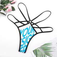 Cargar imagen en el visor de la galería, Sexy T-back Tanga String para Mujer NZ066 Personalizado con Impresión Completa de una imagen con Foto Logo Patrón Texto