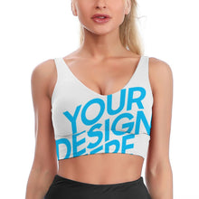 Cargar imagen en el visor de la galería, Sujetador Deportivo de Entrenamiento Fitness para mujer YJ032 Personalizado con Impresión Completa de una imagen con Foto Logo Patrón Texto