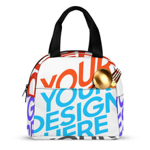 Cargar imagen en el visor de la galería, Cajas Bento portátiles impermeables, bolsas de almuerzo aisladas reutilizables personalizado con patrón foto texto (impresión de imágenes múltiples)