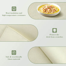 Cargar imagen en el visor de la galería, Mantel de lino estampado a doble cara personalizado con patrón foto texto