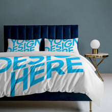 Cargar imagen en el visor de la galería, Juego de cama de 3 piezas estampado a una cara (1 funda nórdica + 2 fundas de almohada) personalizado con patrón foto texto