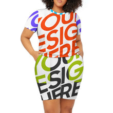 Cargar imagen en el visor de la galería, Camiseta manga corta pantalones cortos Conjunto Talla Grande NTZ Personalizada con Impresión Completa de múltiples imágenes con Foto Logo Patrón Texto