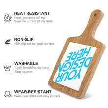 Cargar imagen en el visor de la galería, JJ0522080 Impresión a una cara posavasos bandeja de madera y cerámica Personalizado con Foto o Mensajes de Texto