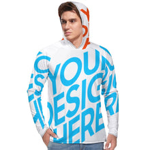 Cargar imagen en el visor de la galería, Sudadera con capucha con protección solar manga larga para hombre NZ145 Personalizada con Impresión Completa con Foto Logo Patrón Texto
