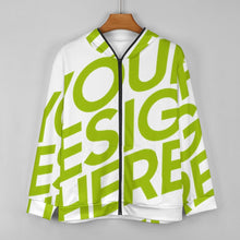 Cargar imagen en el visor de la galería, Sudadera con capucha y cremallera de manga larga para hombre WY14 personalizado con patrón foto texto (impresión de imagen única)