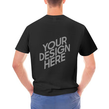 Cargar imagen en el visor de la galería, Camiseta Clásica Manga Corta Casual 100% Algodón para hombre FS0803016 con Impresión Delantera Trasera de Dos Imágenes con Foto Logo Patrón Texto