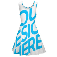 Cargar imagen en el visor de la galería, Vestido Elegante Cuello Redondo Volantes Grandes sin Mangas para mujer TQ NZ2202050 Personalizado de una imagen con impresión completa con Foto Logo Patrón Texto