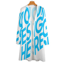 Cargar imagen en el visor de la galería, Cárdigan Blusa de longitud media fresco para mujer NZ060 Personalizado con Impresión Completa de una imagen con Foto Logo Patrón Texto