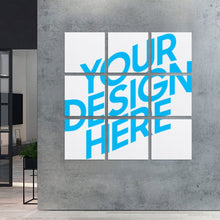 Cargar imagen en el visor de la galería, Impresión de Diseño de Múltiples Imágenes, Póster Cuadro Pintura Colgante, 9 paneles, arte de pared para el hogar, Pintura en Lienzo de 9 partes (Cuadrado) GY0903236 Personalizado Personalizada con Foto, Texto o Logo