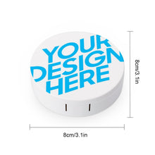 Cargar imagen en el visor de la galería, JJ0529040 Estuche redondo para lentes de contacto, exquisito estuche de almacenamiento de dibujos personalizado con texto, foto o logotipo