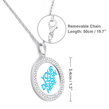 Cargar imagen en el visor de la galería, Collar de Diamantes Multicolores de Aleación para mujer SS1401003 Personalizado con texto nombre foto