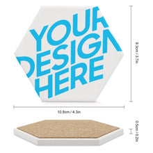 Cargar imagen en el visor de la galería, Posavasos para Bebidas Posavasos de Cerámica Hexagonal Posavasos Absorbentes 4 / 6 Piezas JJ0520147 Personalizado con impresión de una imagen con Foto Logo Patrón Texto