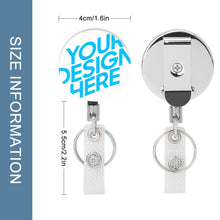 Cargar imagen en el visor de la galería, Clip de insignia de Metal Carrete del Soporte de Tarjeta de Identificación de Alta Calidad JJ0531023 Personalizado Impresion Completa de Una Imagen con Foto Logotipo Patrón Texto