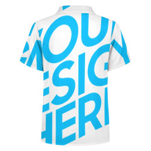 Cargar imagen en el visor de la galería, Camisa niño manga corta con bolsillo 225 personalizado con patrón foto texto (impresión de imagen única)